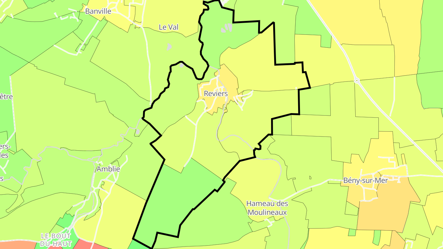 Carte des prix de l'immobilier Reviers