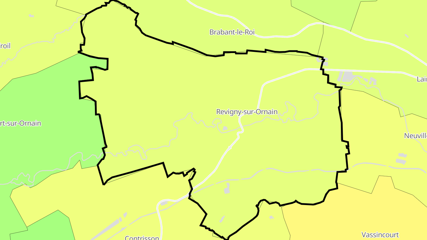 Carte des prix de l'immobilier Revigny-sur-Ornain