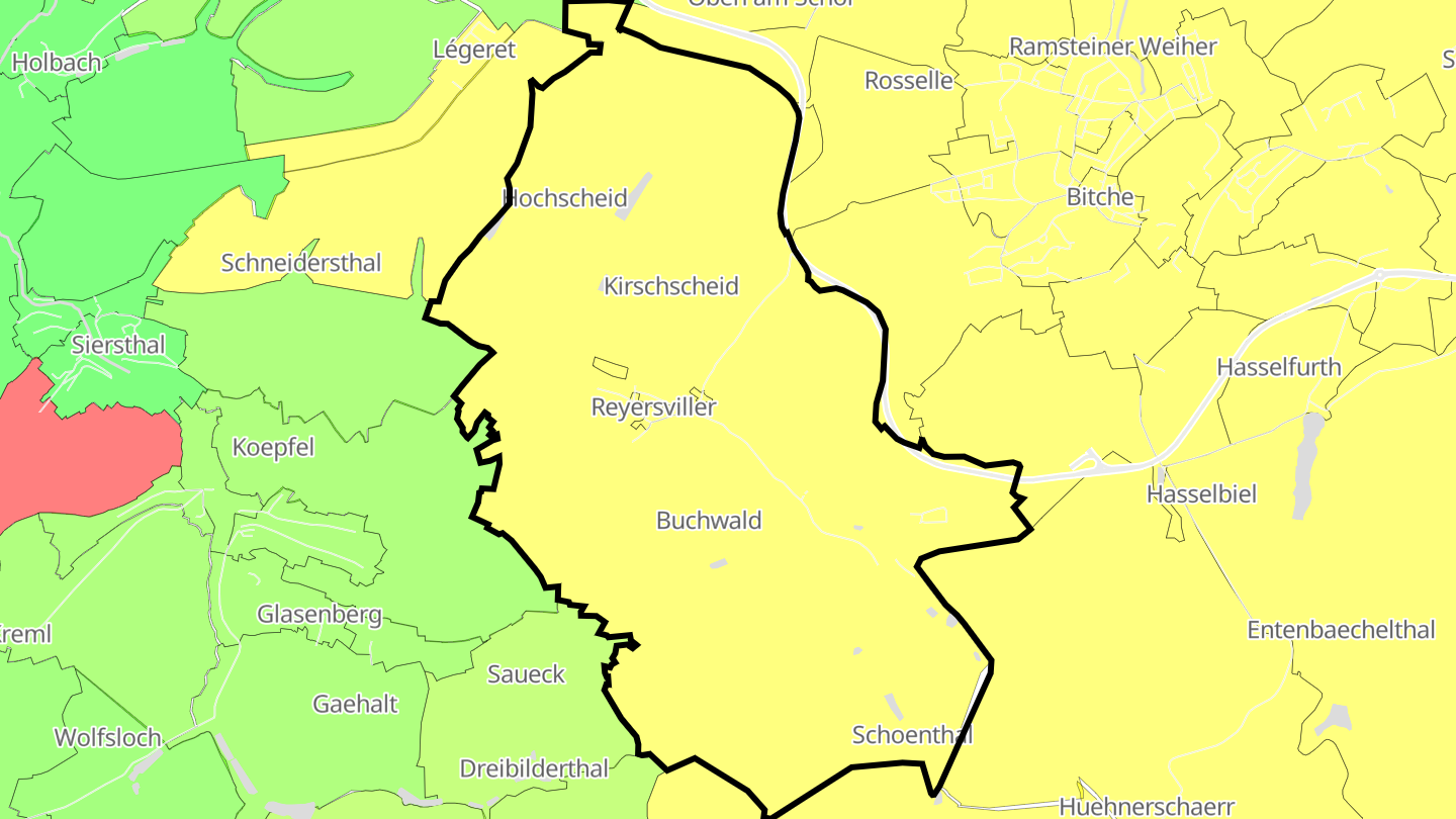 Carte des prix de l'immobilier Reyersviller