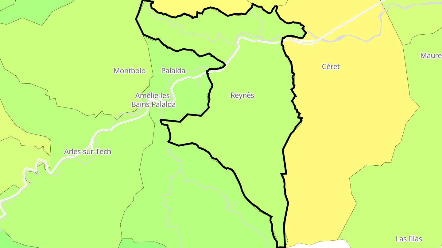 Carte des prix de l'immobilier Reynès