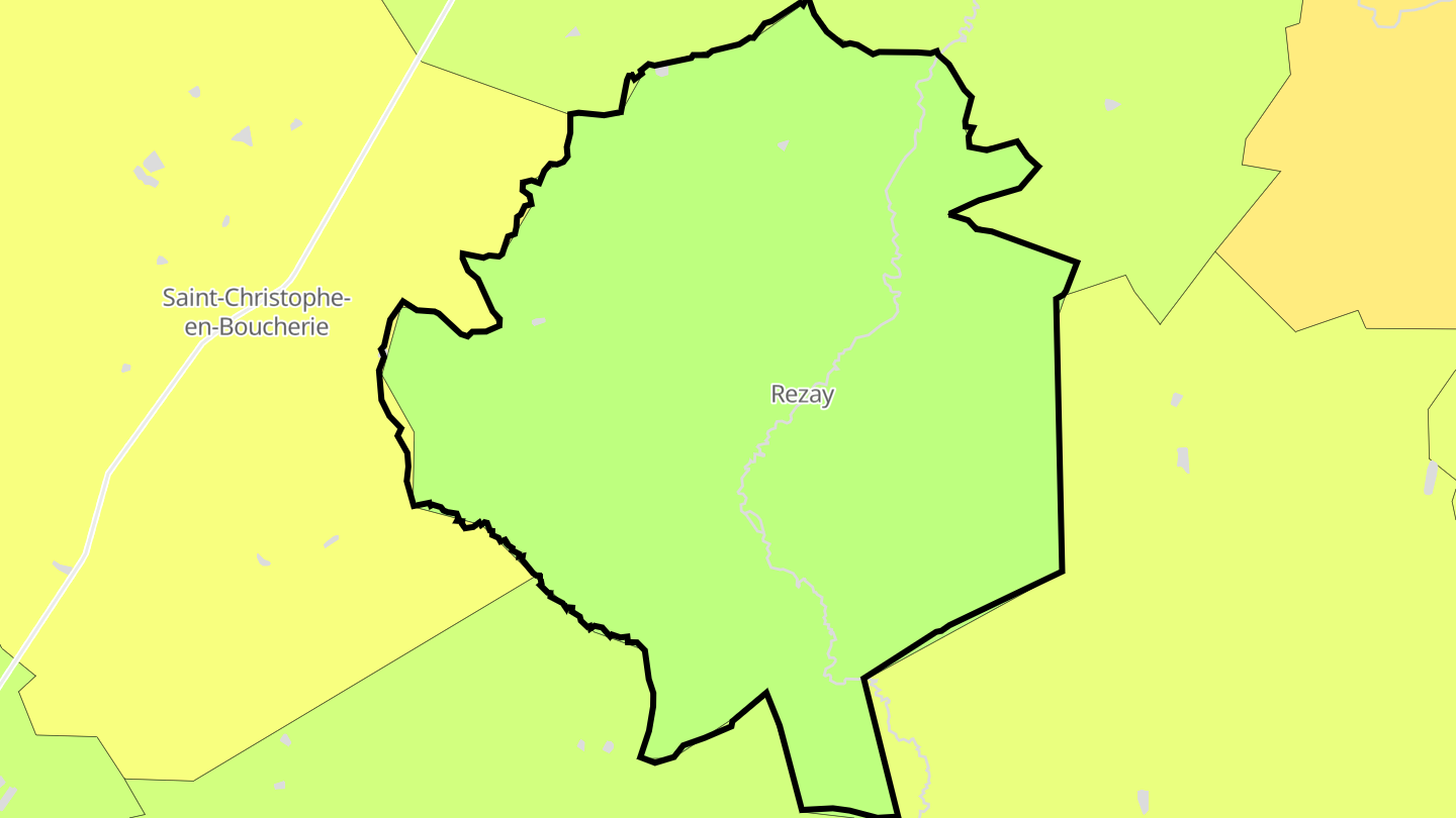 Carte des prix de l'immobilier Rezay