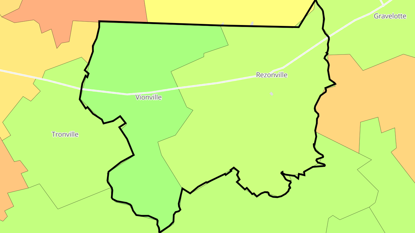 Carte des prix de l'immobilier Rezonville-Vionville