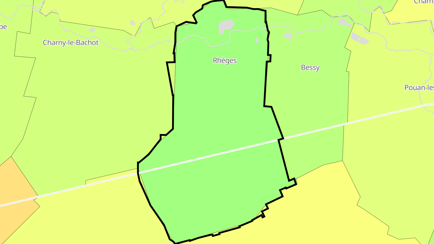 Carte des prix de l'immobilier Rhèges