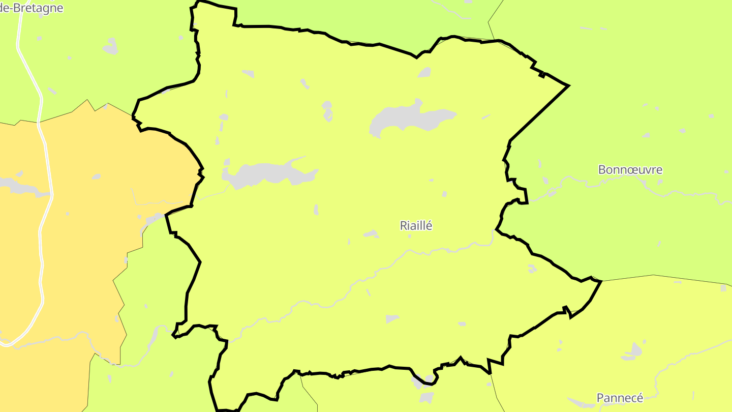 Carte des prix de l'immobilier Riaillé