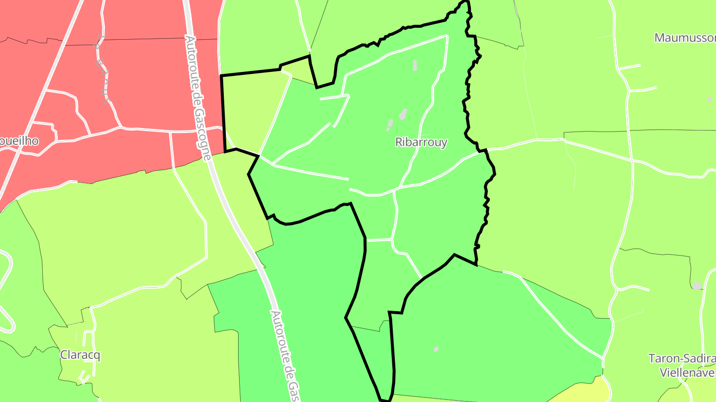 Carte des prix de l'immobilier Ribarrouy