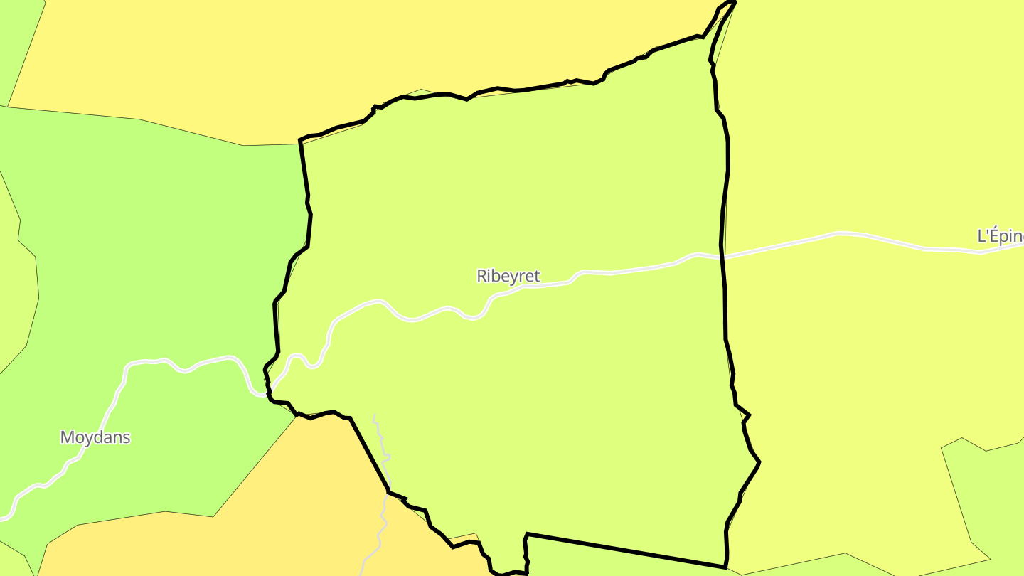 Carte des prix de l'immobilier Ribeyret