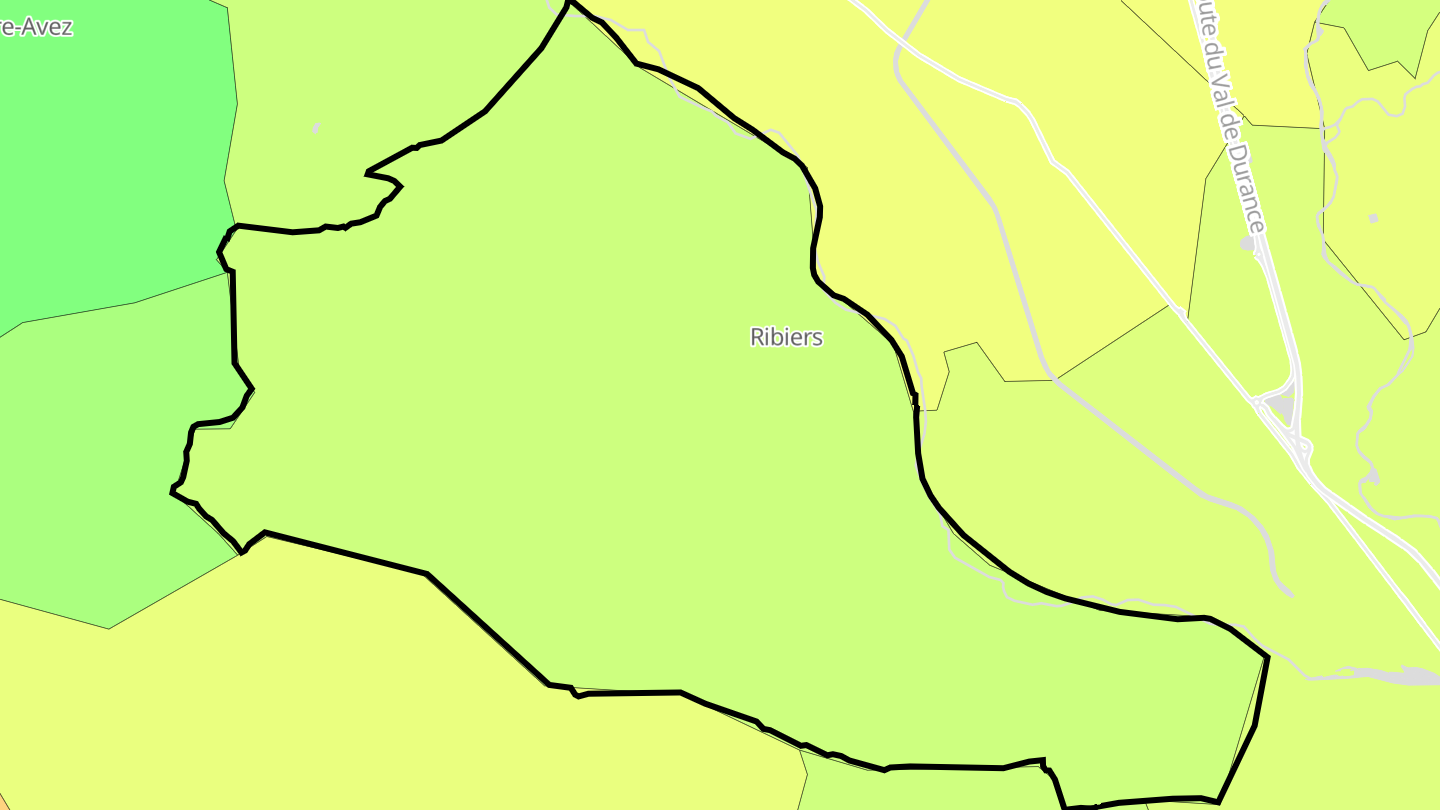 Carte des prix de l'immobilier Ribiers