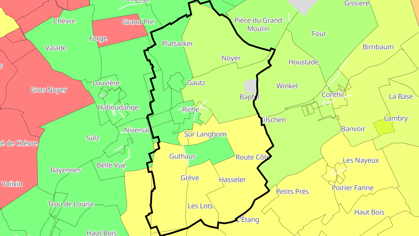 Carte des prix de l'immobilier Riche