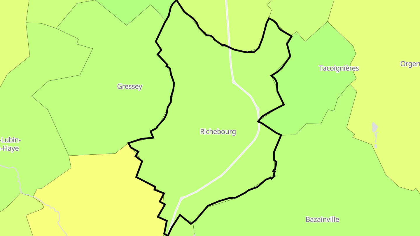 Carte des prix de l'immobilier Richebourg