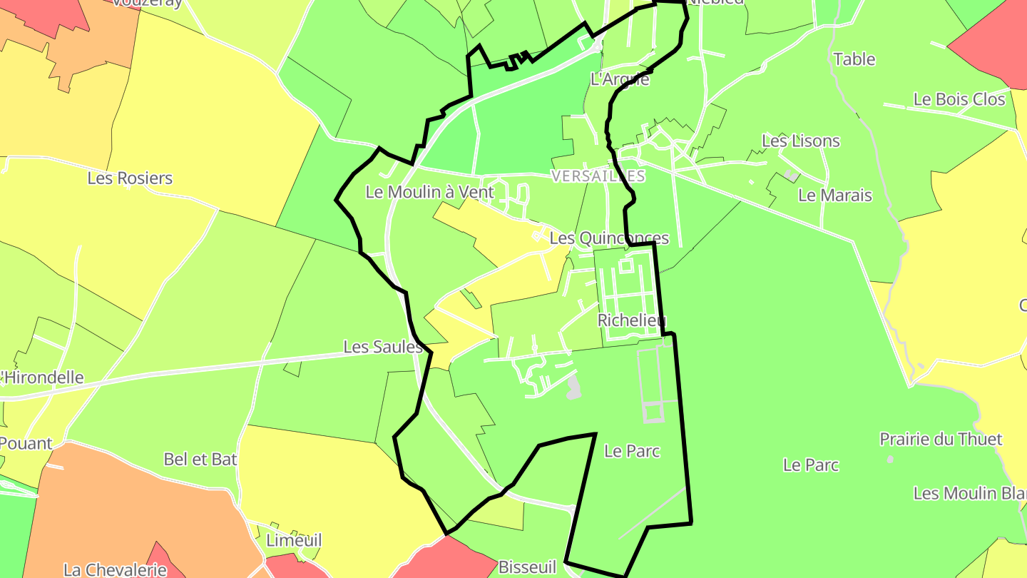 Carte des prix de l'immobilier Richelieu