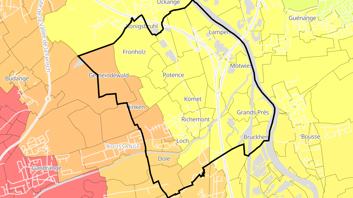 Carte des prix de l'immobilier Richemont