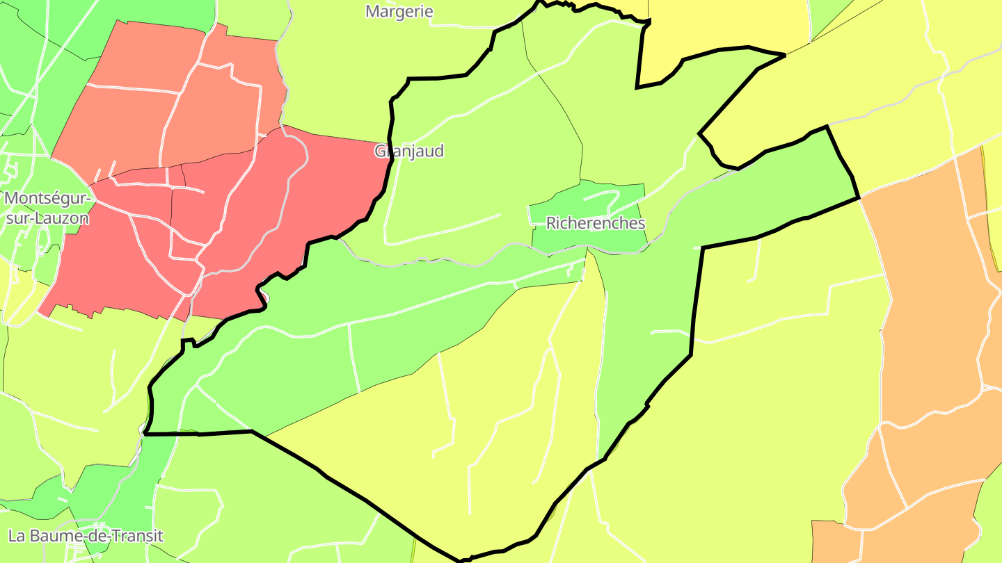Carte des prix de l'immobilier Richerenches