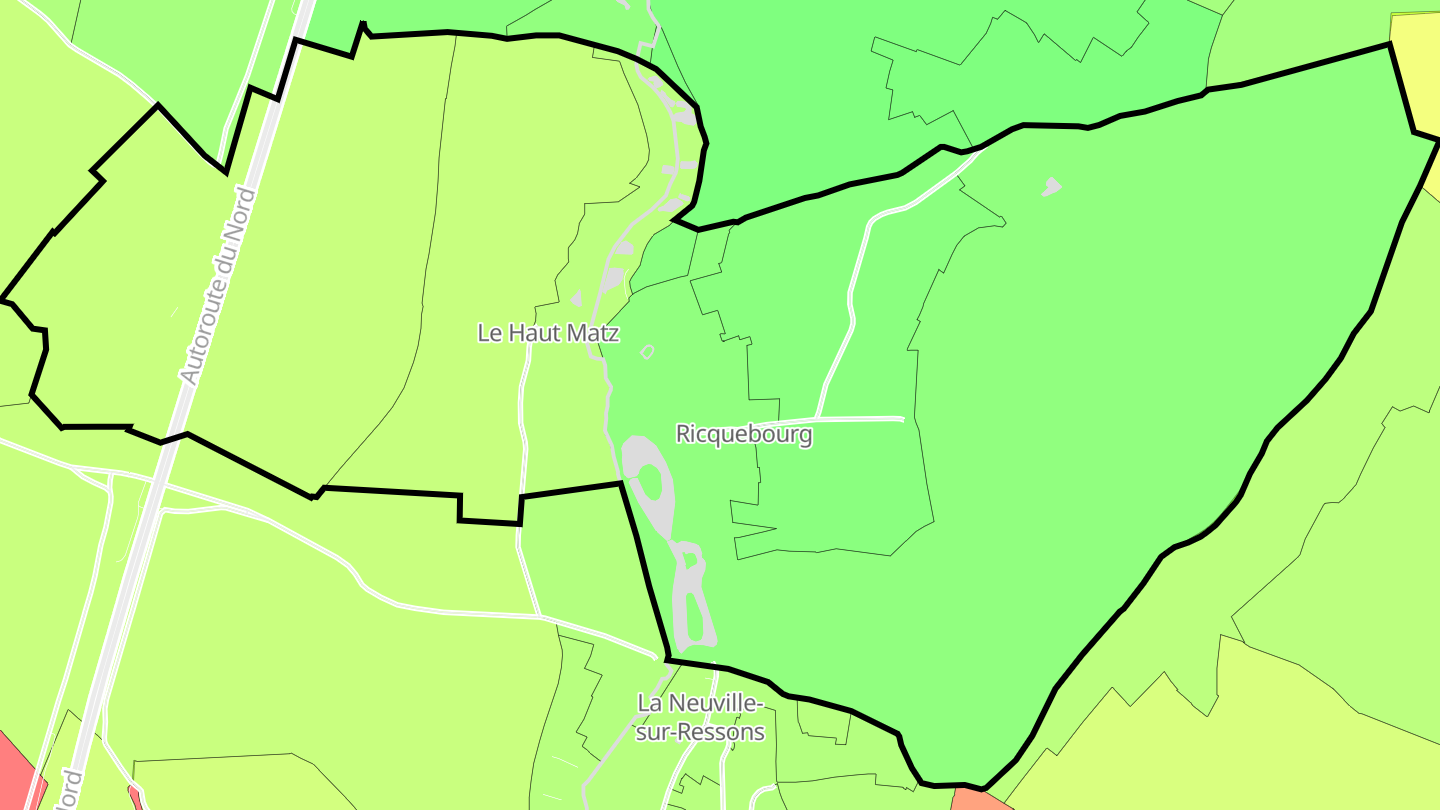 Carte des prix de l'immobilier Ricquebourg