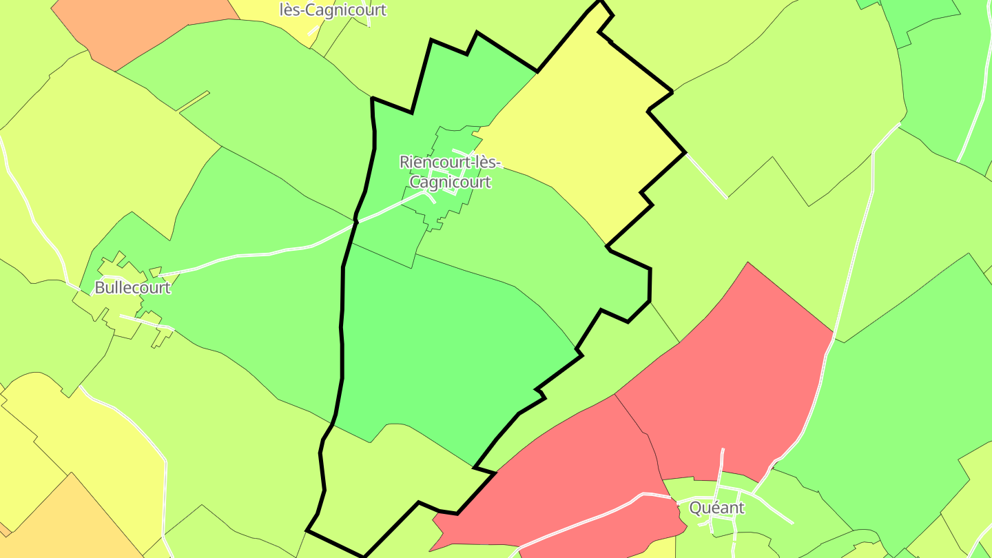 Carte des prix de l'immobilier Riencourt-lès-Cagnicourt