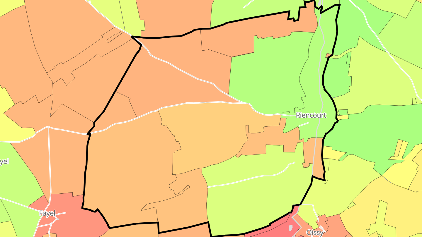 Carte des prix de l'immobilier Riencourt