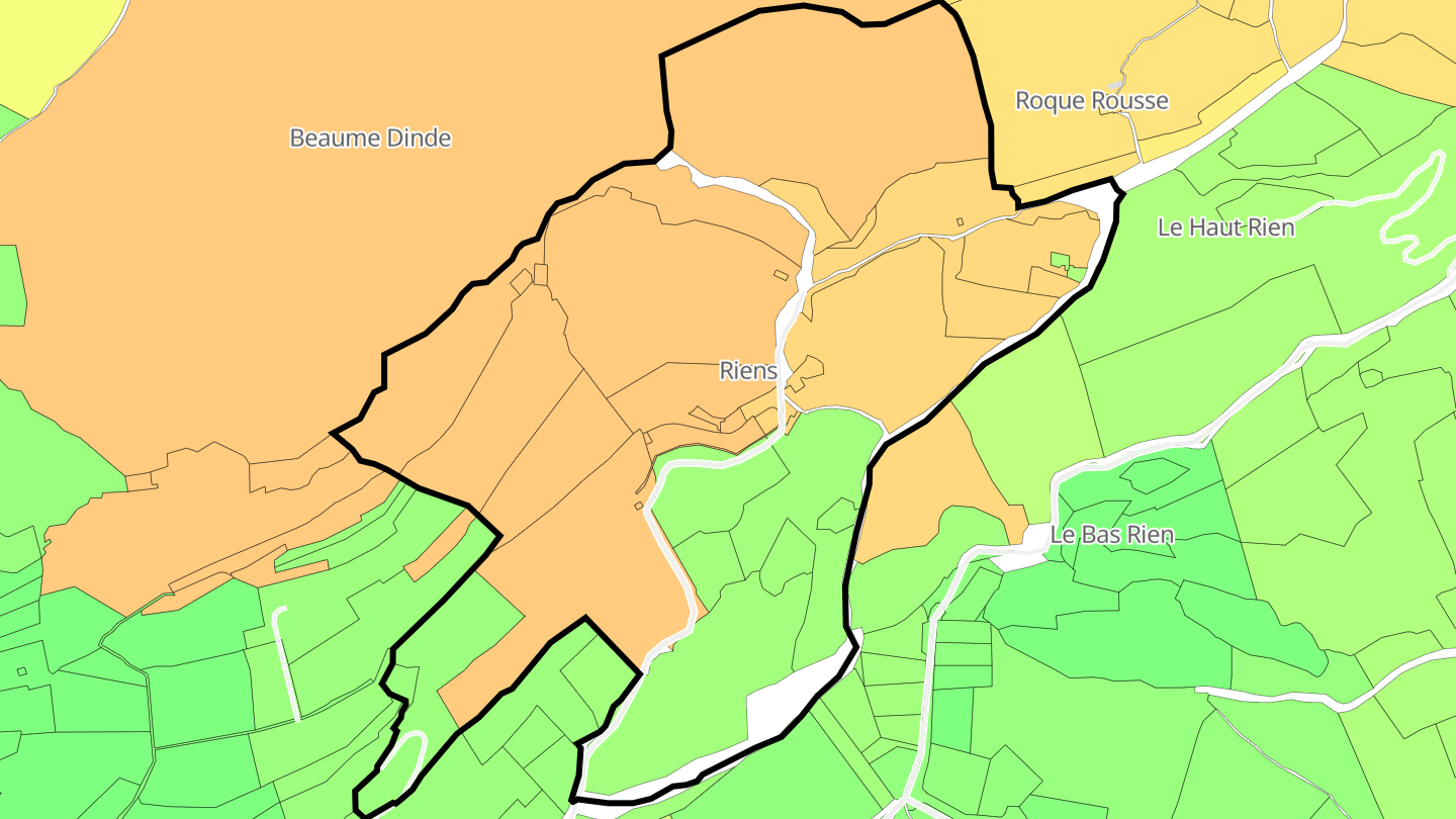 Carte des prix de l'immobilier Riens
