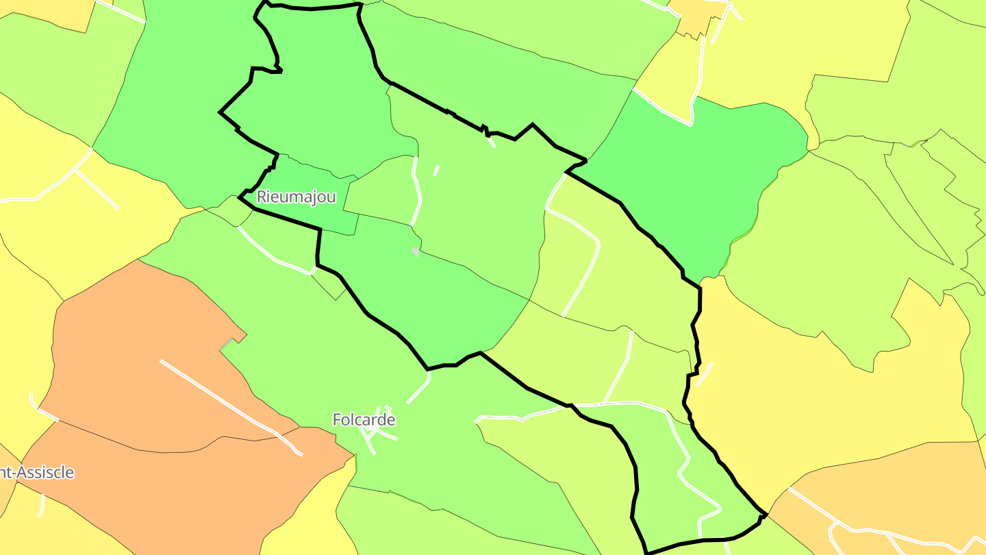 Carte des prix de l'immobilier Rieumajou