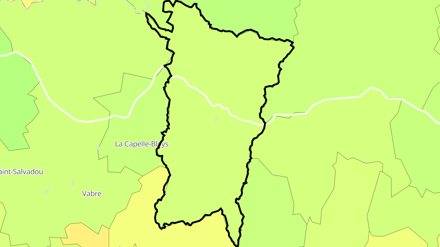 Carte des prix de l'immobilier Rieupeyroux