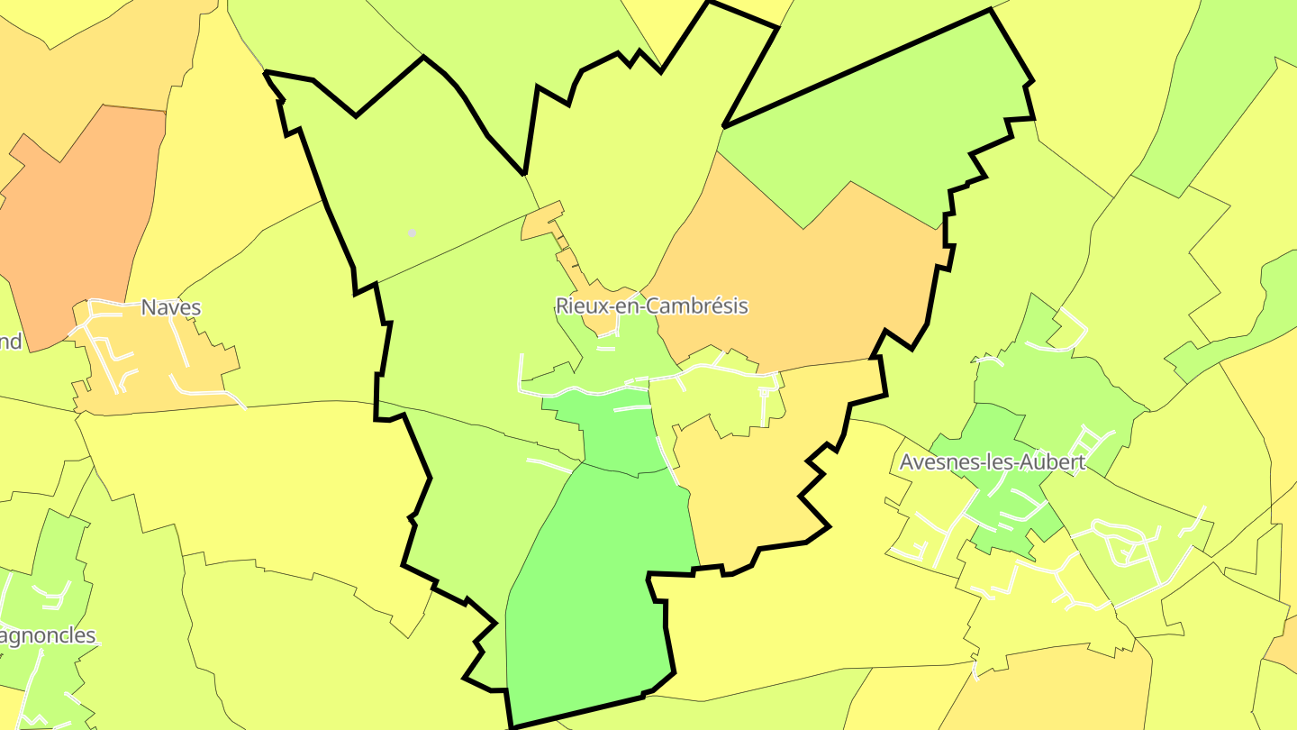 Carte des prix de l'immobilier Rieux-en-Cambrésis