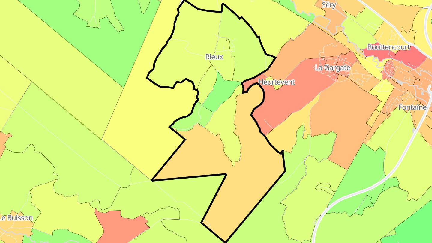 Carte des prix de l'immobilier Rieux