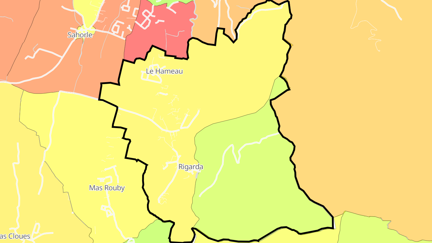 Carte des prix de l'immobilier Rigarda