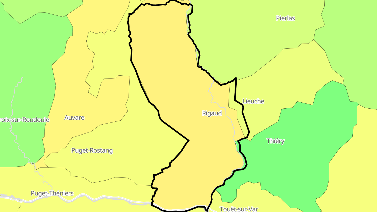 Carte des prix de l'immobilier Rigaud