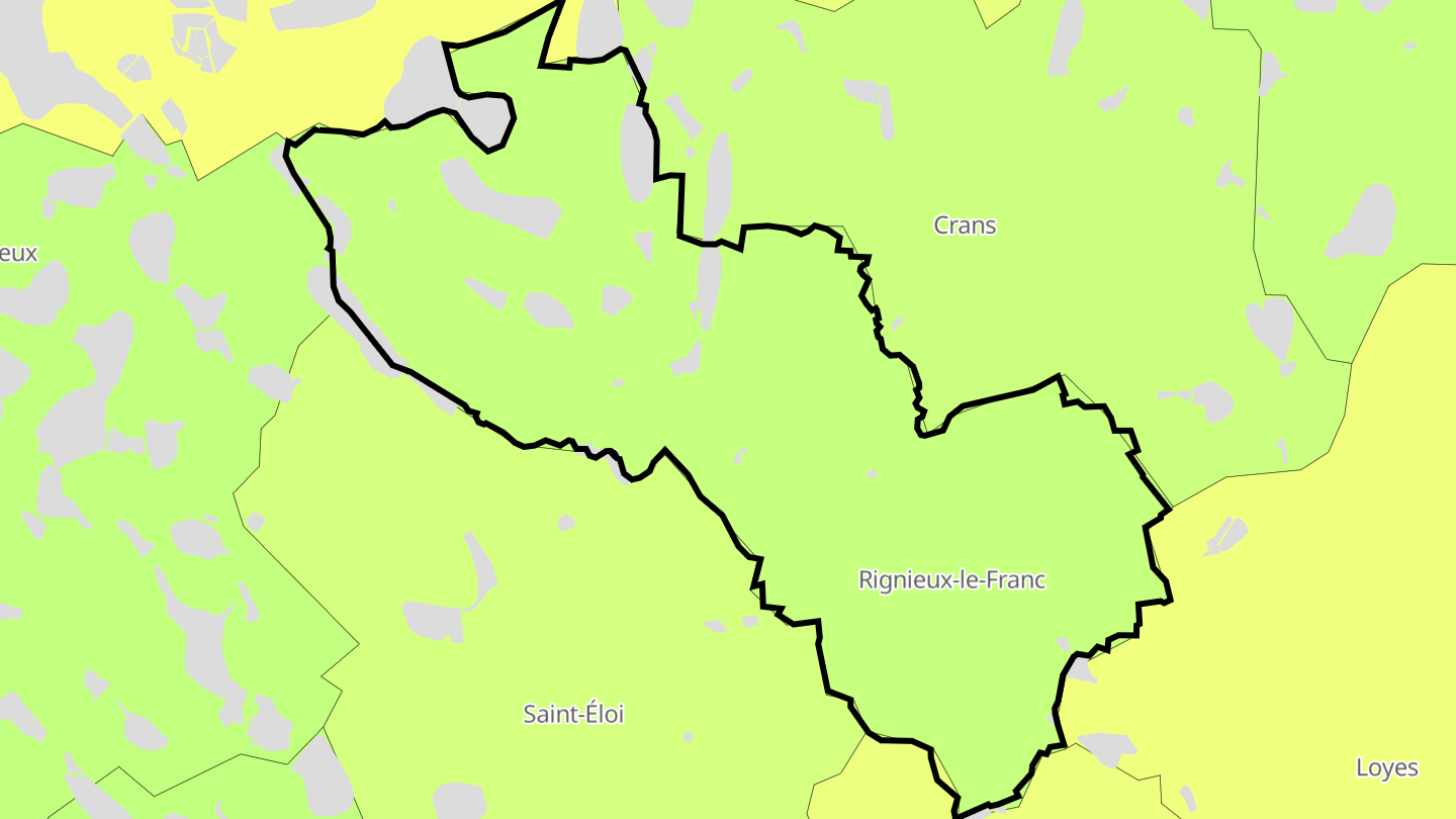 Carte des prix de l'immobilier Rignieux-le-Franc
