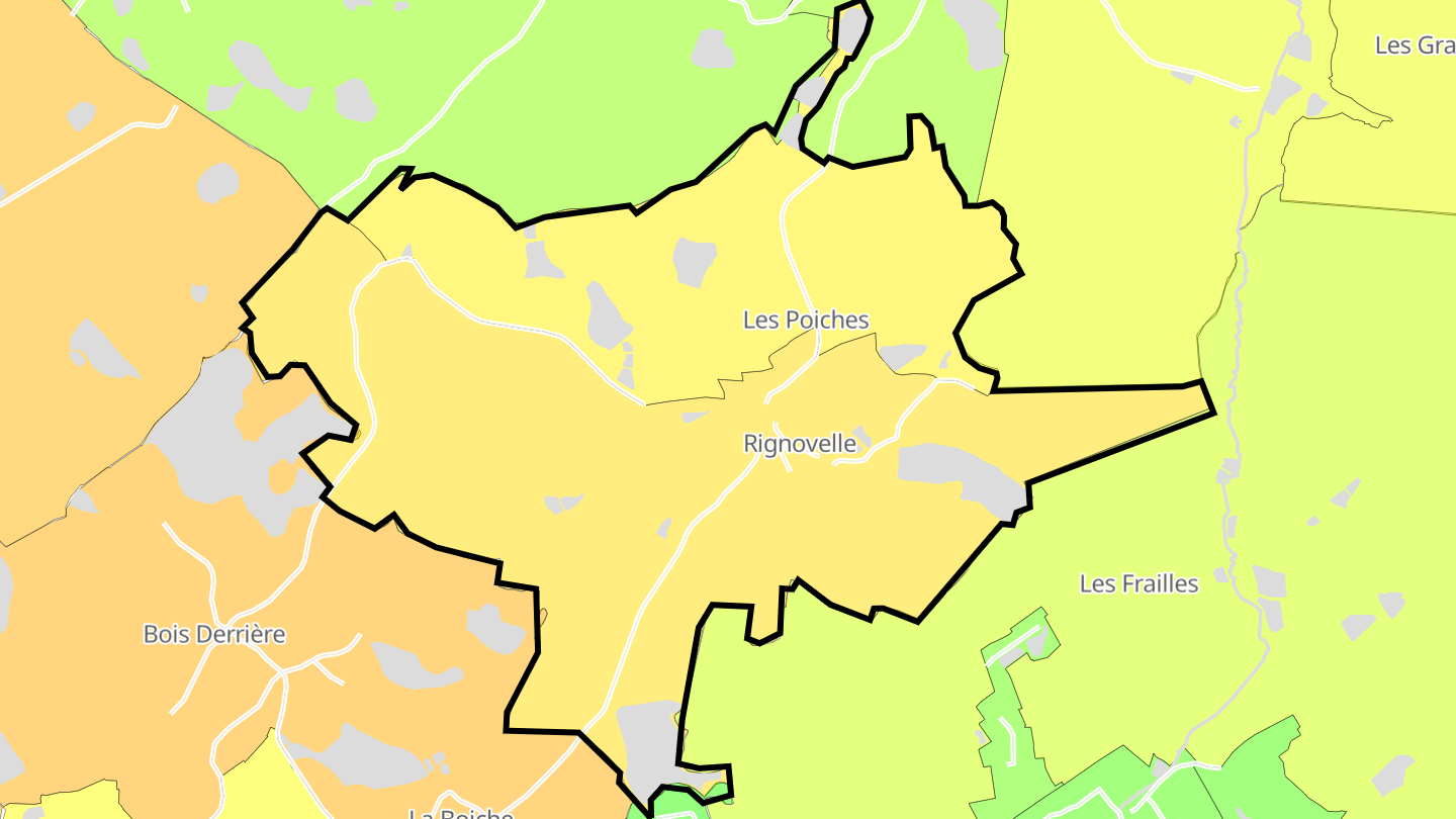 Carte des prix de l'immobilier Rignovelle