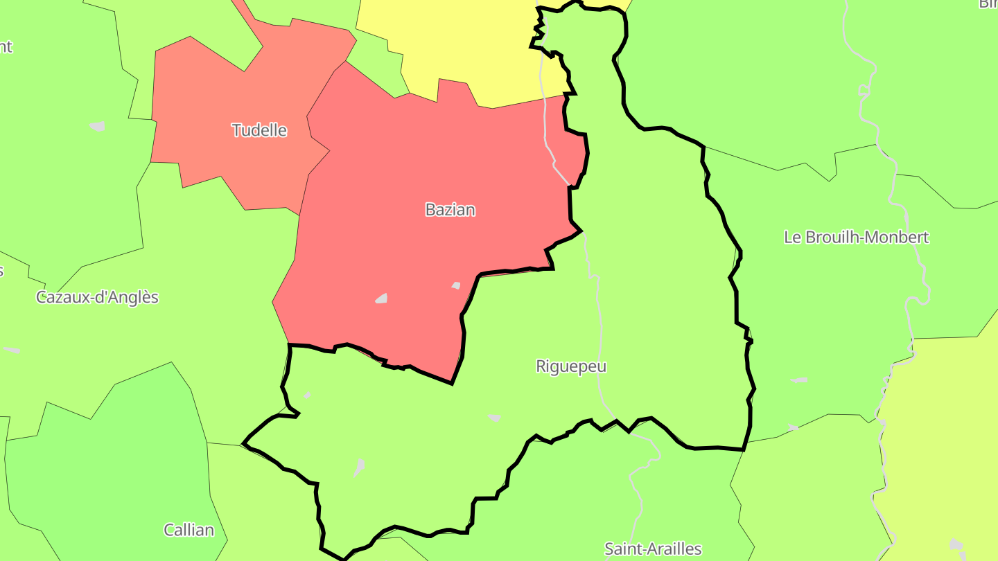 Carte des prix de l'immobilier Riguepeu