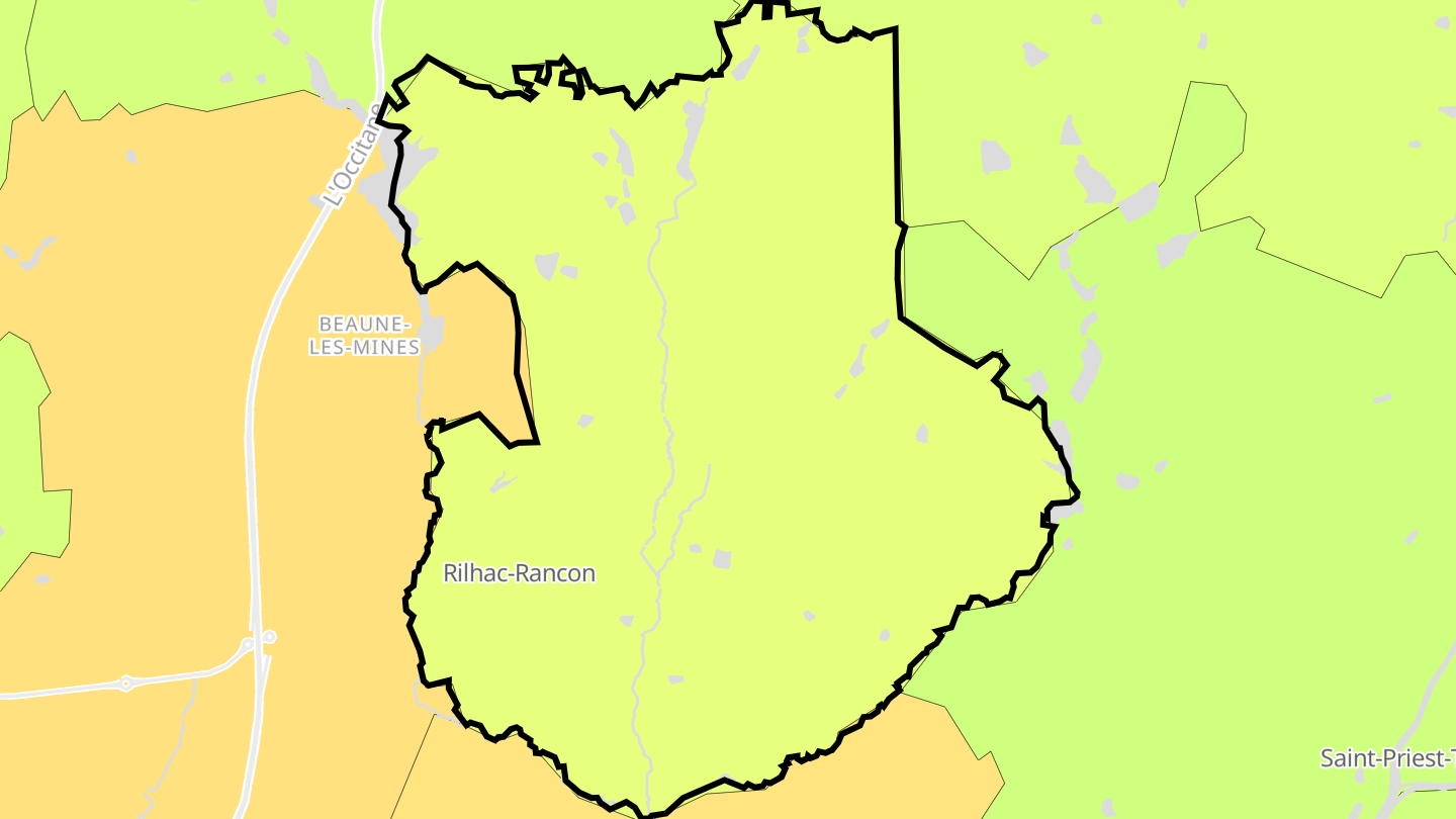 Carte des prix de l'immobilier Rilhac-Rancon