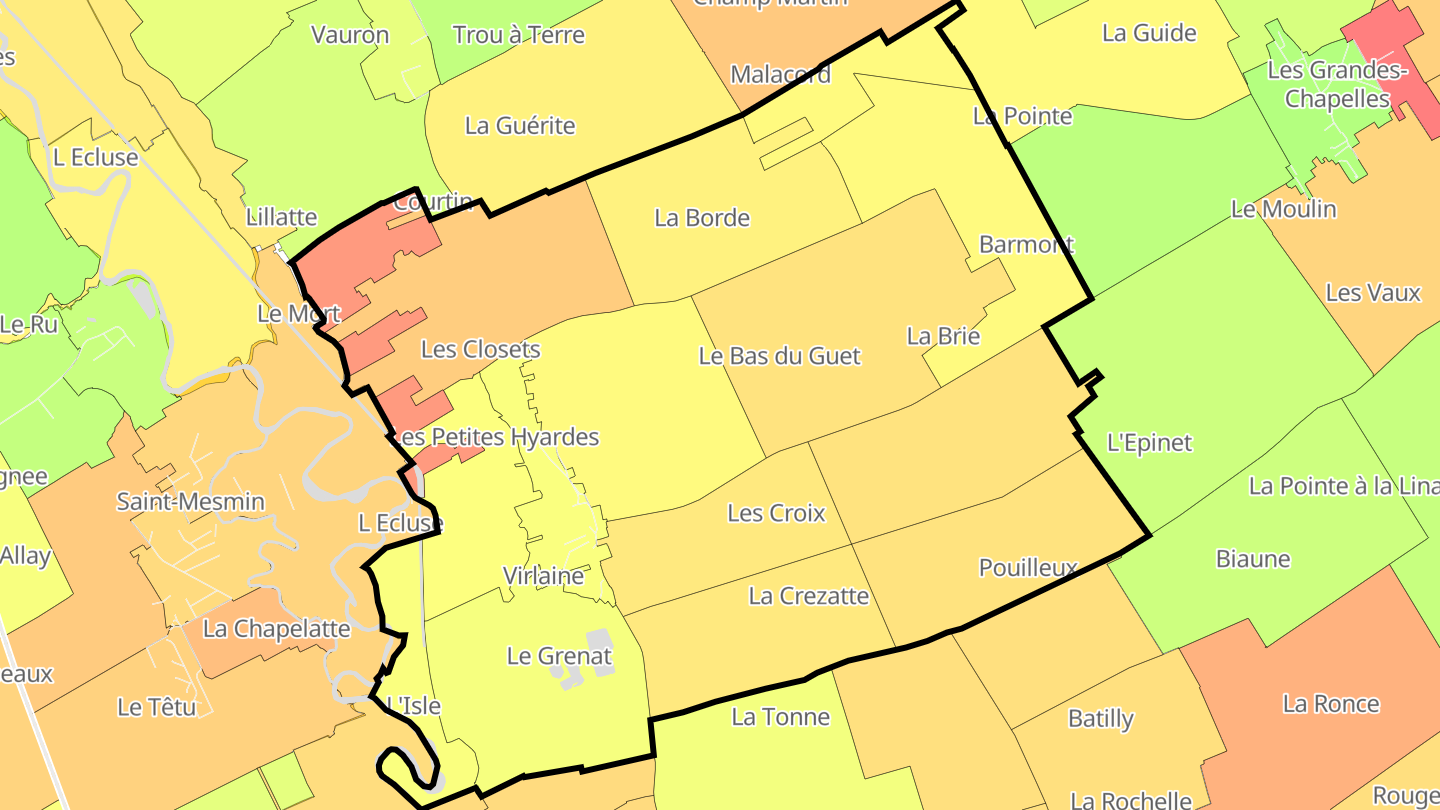 Carte des prix de l'immobilier Rilly-Sainte-Syre