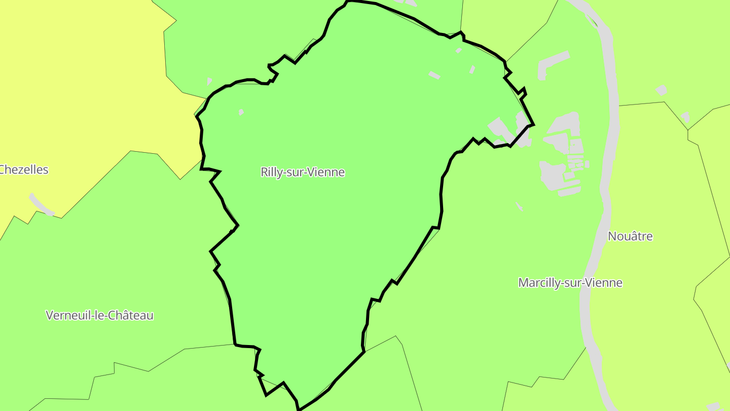 Carte des prix de l'immobilier Rilly-sur-Vienne