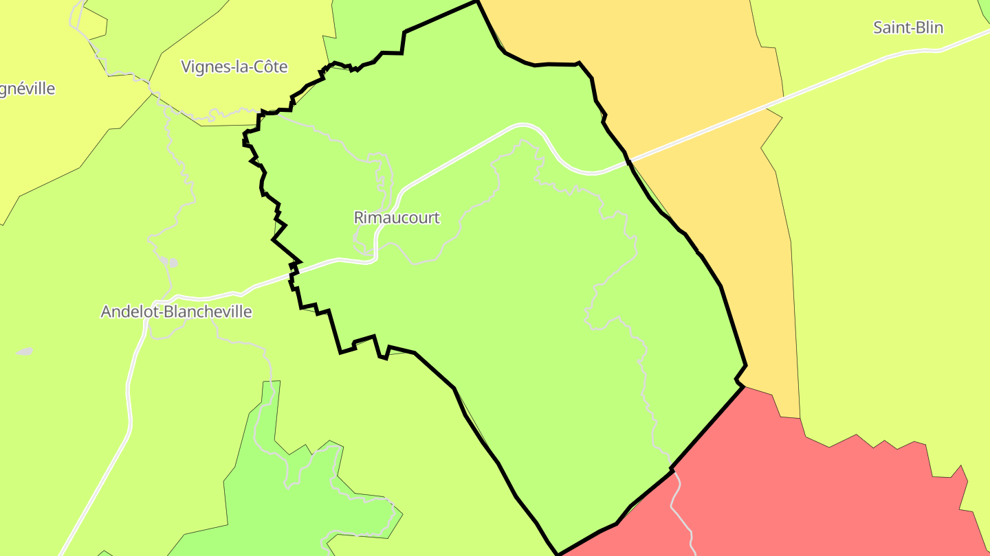 Carte des prix de l'immobilier Rimaucourt