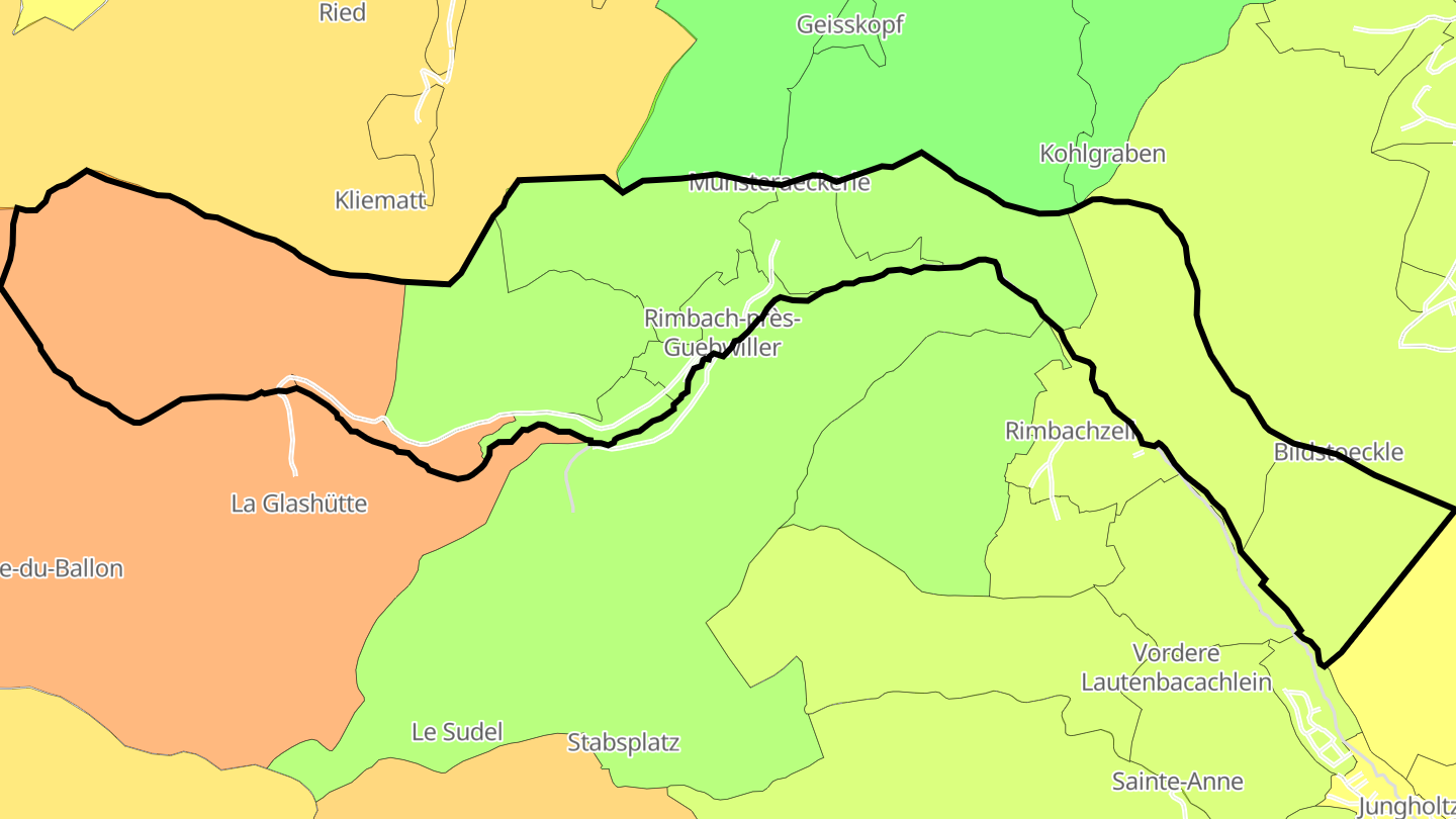 Carte des prix de l'immobilier Rimbach-près-Guebwiller