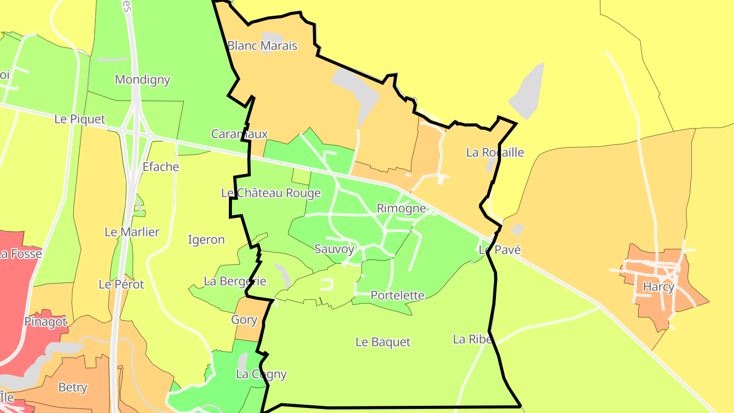 Carte des prix de l'immobilier Rimogne