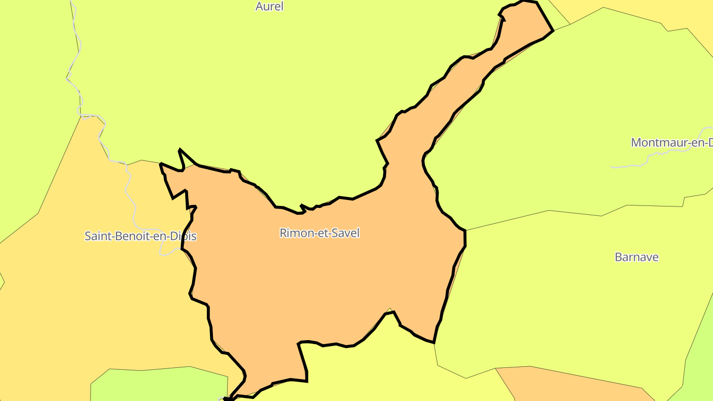 Carte des prix de l'immobilier Rimon-et-Savel