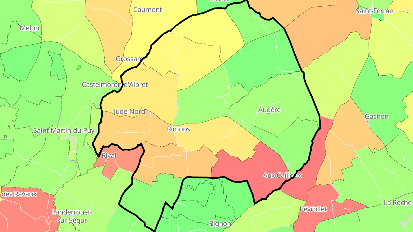 Carte des prix de l'immobilier Rimons
