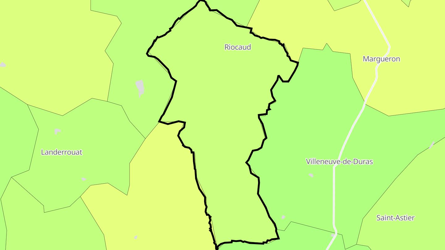 Carte des prix de l'immobilier Riocaud