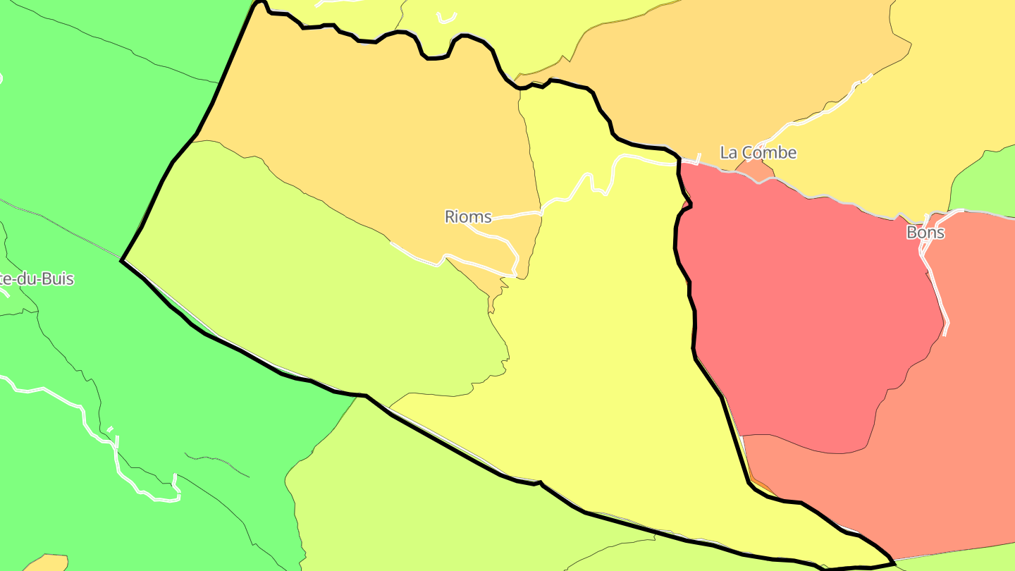 Carte des prix de l'immobilier Rioms