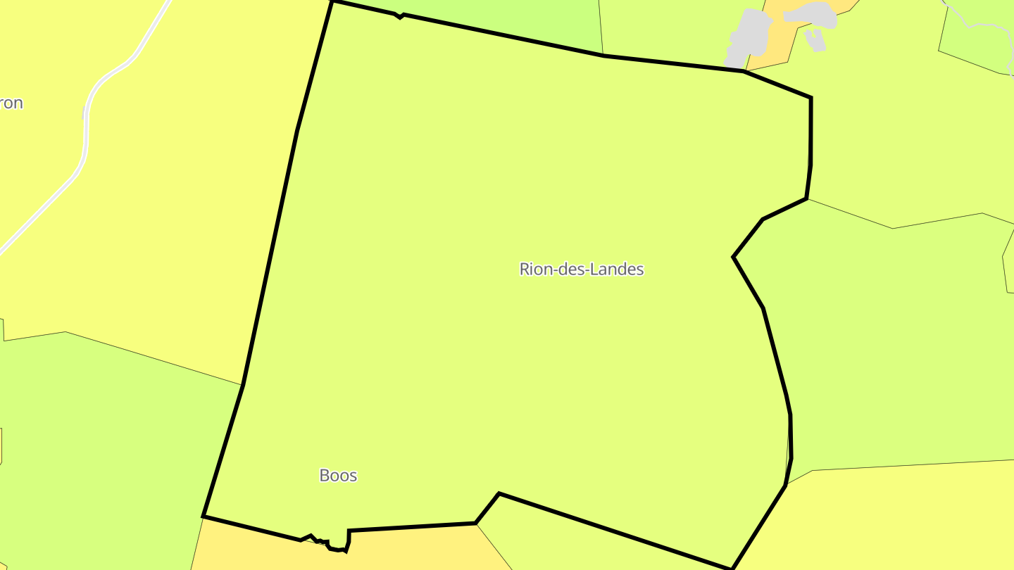 Carte des prix de l'immobilier Rion-des-Landes
