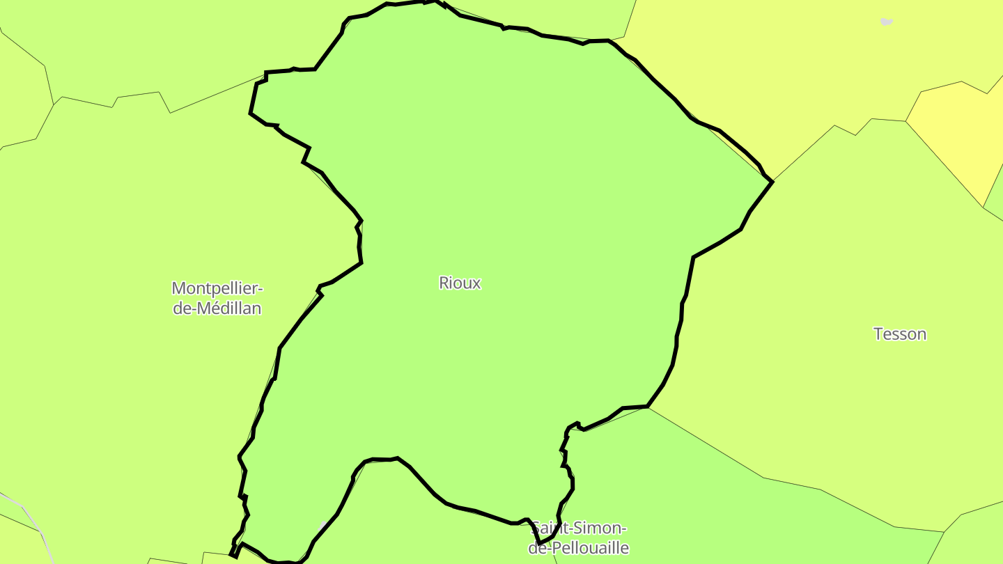 Carte des prix de l'immobilier Rioux