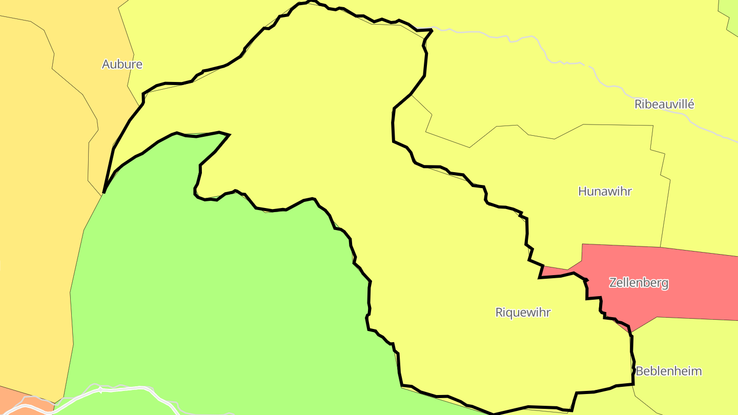 Carte des prix de l'immobilier Riquewihr