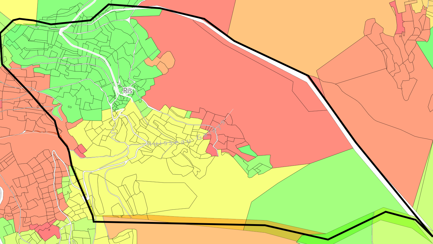 Carte des prix de l'immobilier Ris