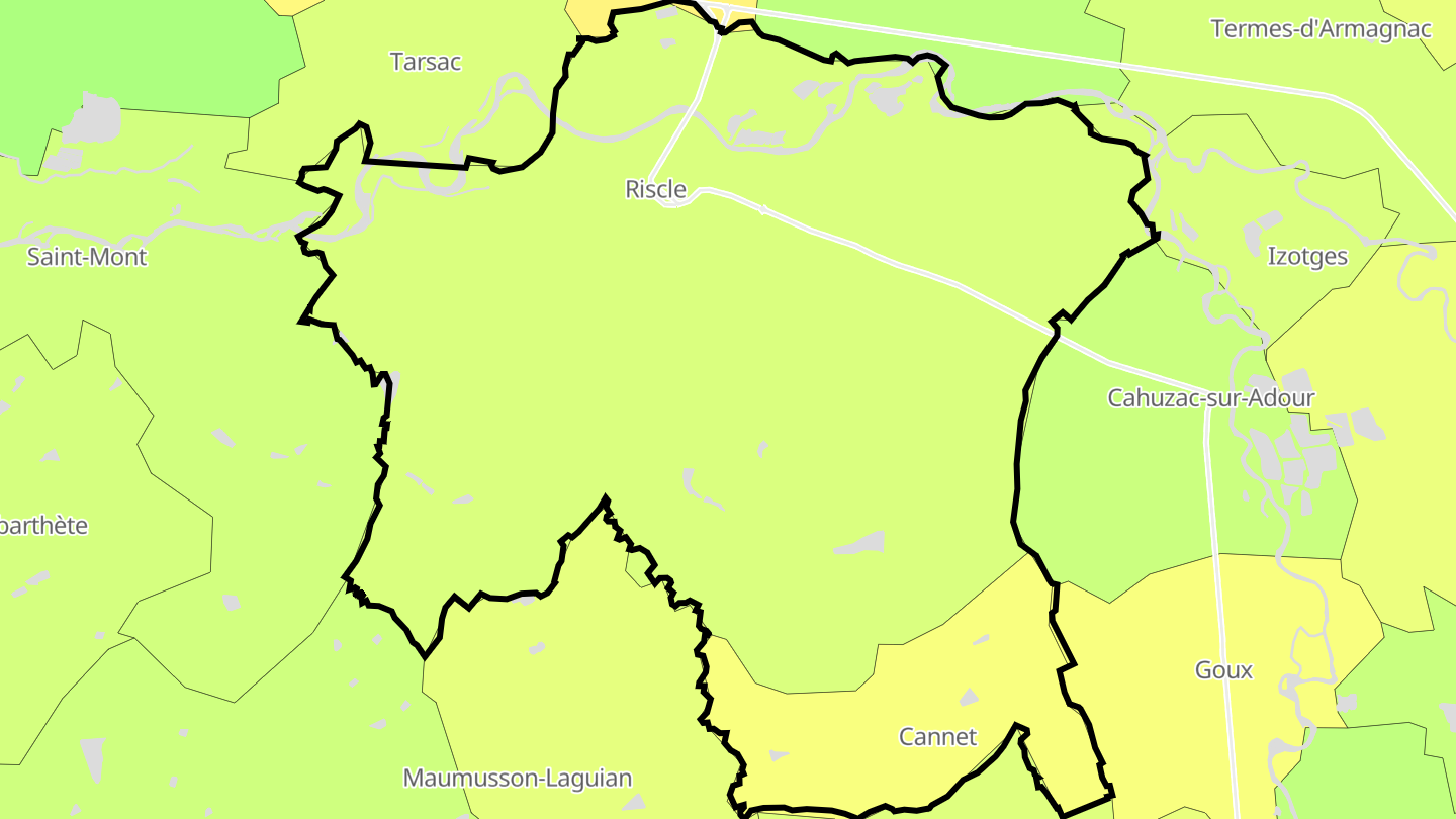 Carte des prix de l'immobilier Riscle