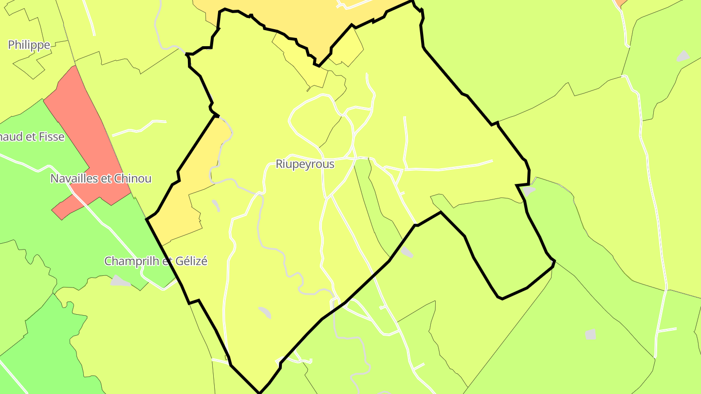 Carte des prix de l'immobilier Riupeyrous