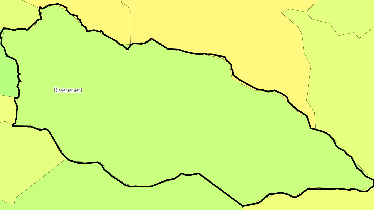 Carte des prix de l'immobilier Rivèrenert