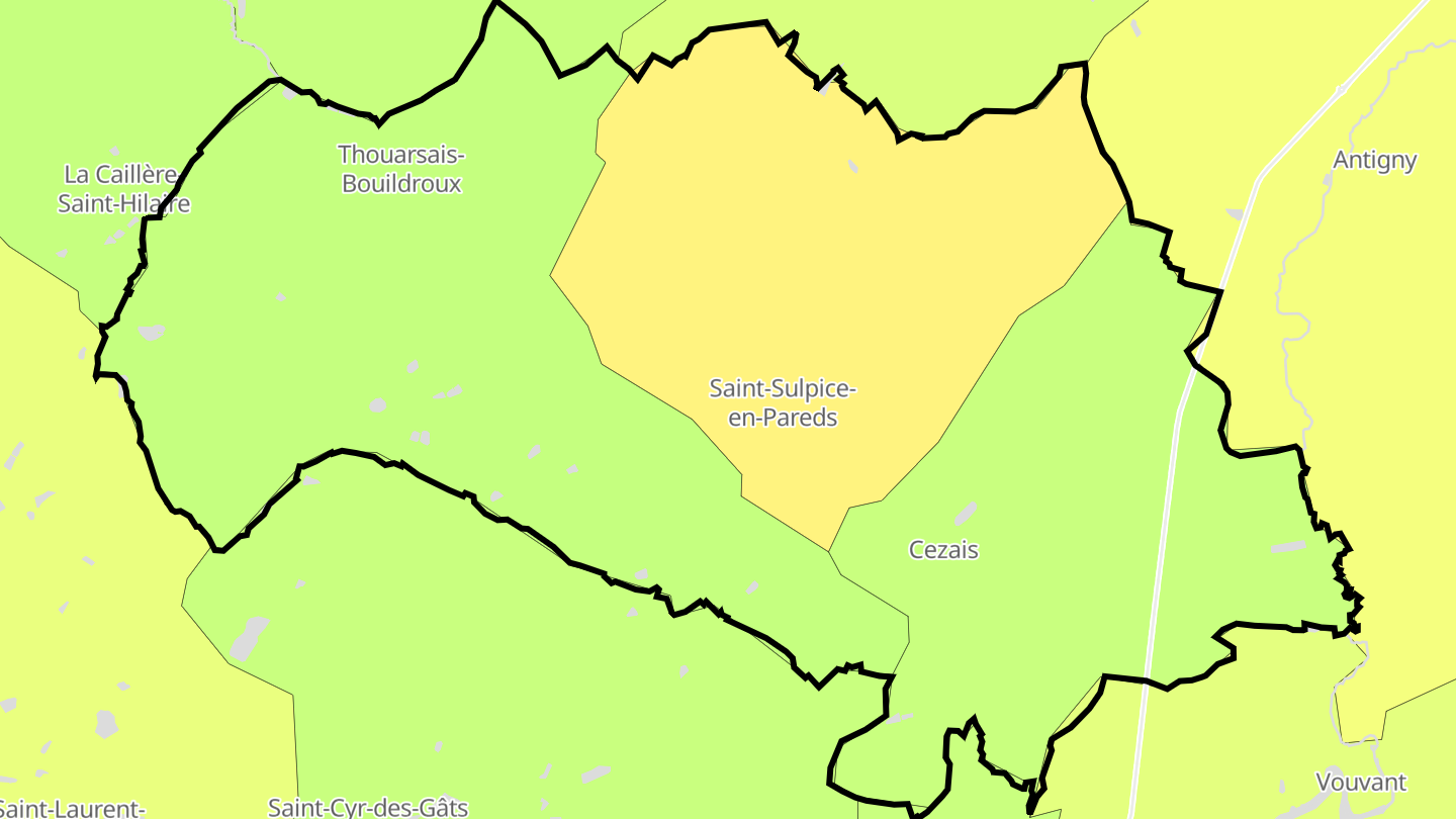Carte des prix de l'immobilier Rives-du-Fougerais