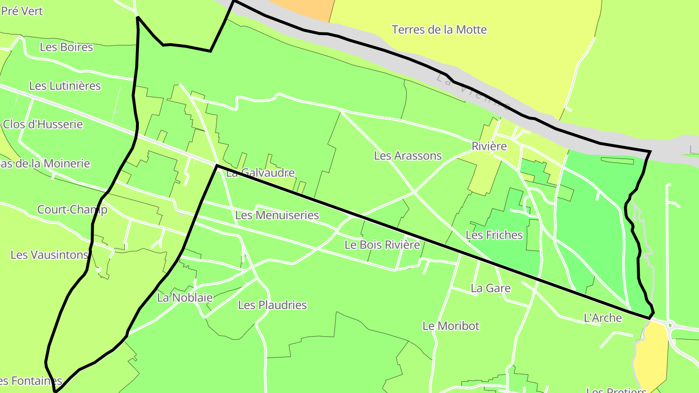 Carte des prix de l'immobilier Rivière