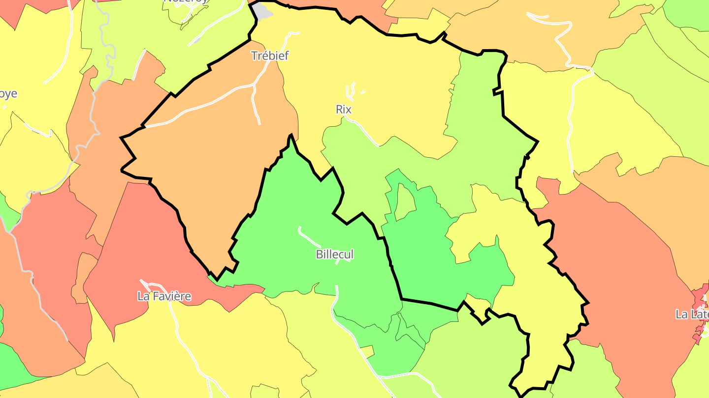 Carte des prix de l'immobilier Rix