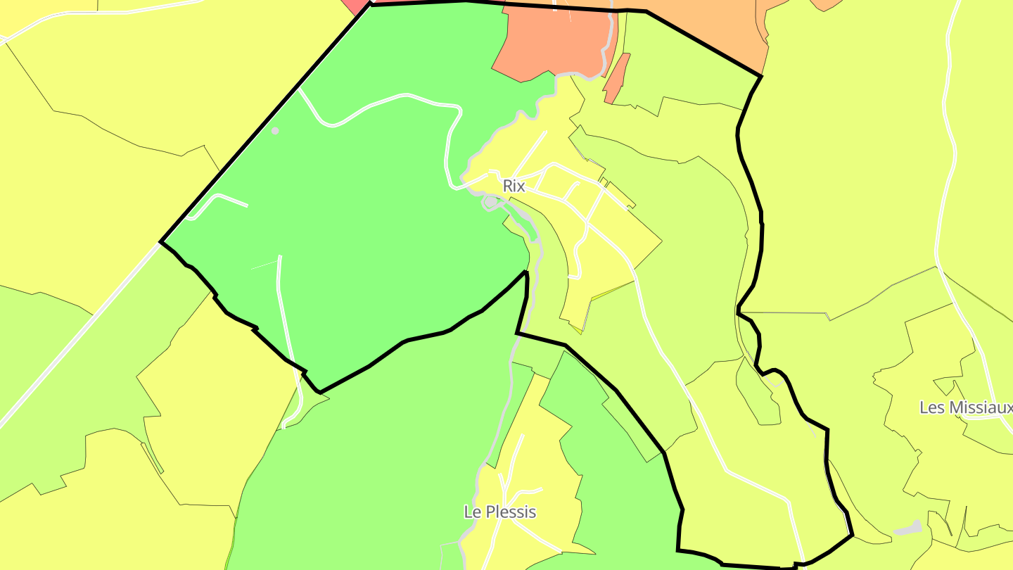 Carte des prix de l'immobilier Rix